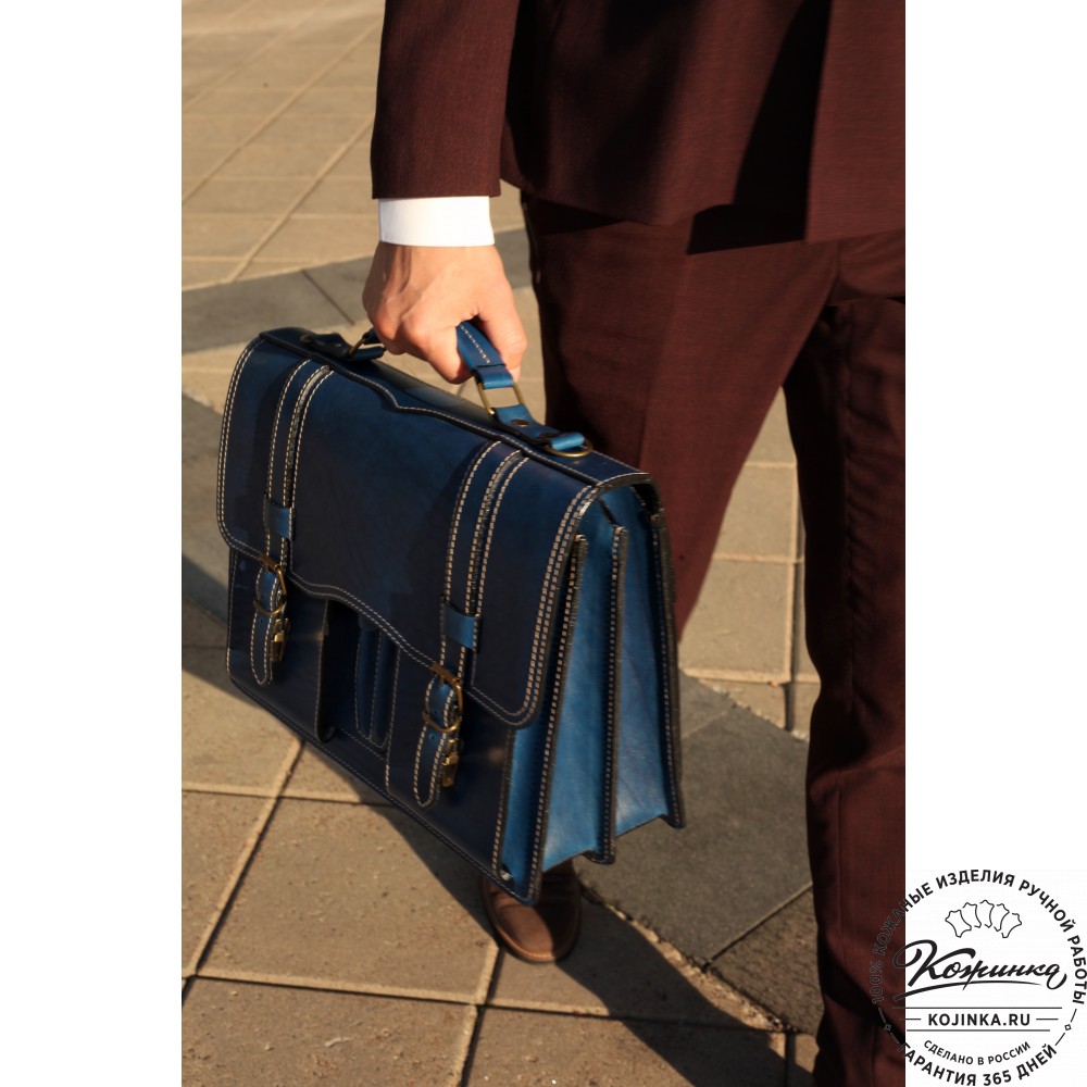 Кожаный портфель "Юрист"  (рыжий)